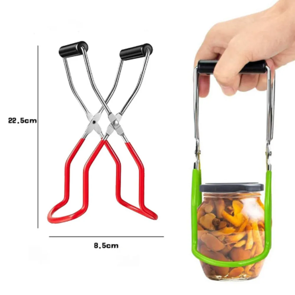 

Canning Jar Lifter Tongs Stainless Steel Jar Lifter with Grip Handle for Safe and Secure Grip