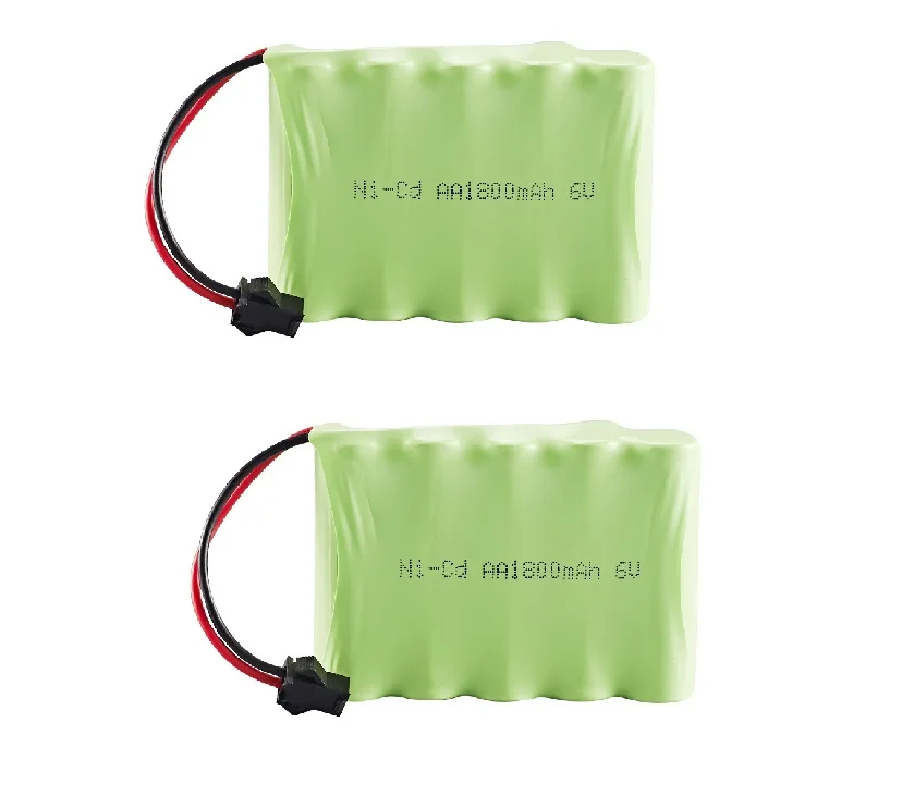 Bateria recarregável ni-mh, 6v, 1800mah, para brinquedos rc, carros, tanques, caminhões, robôs, barcos, armas, modelo 6.0v, 1800mah, bateria nimh