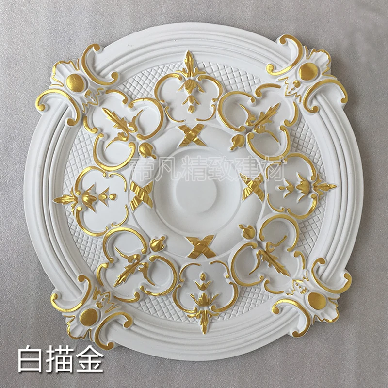 PU Decorative Pendent Lamp Base Ceiling Plate Panel Chandelier Rose Wall Moulding Medallion Droplight Patera Decoration Rosette