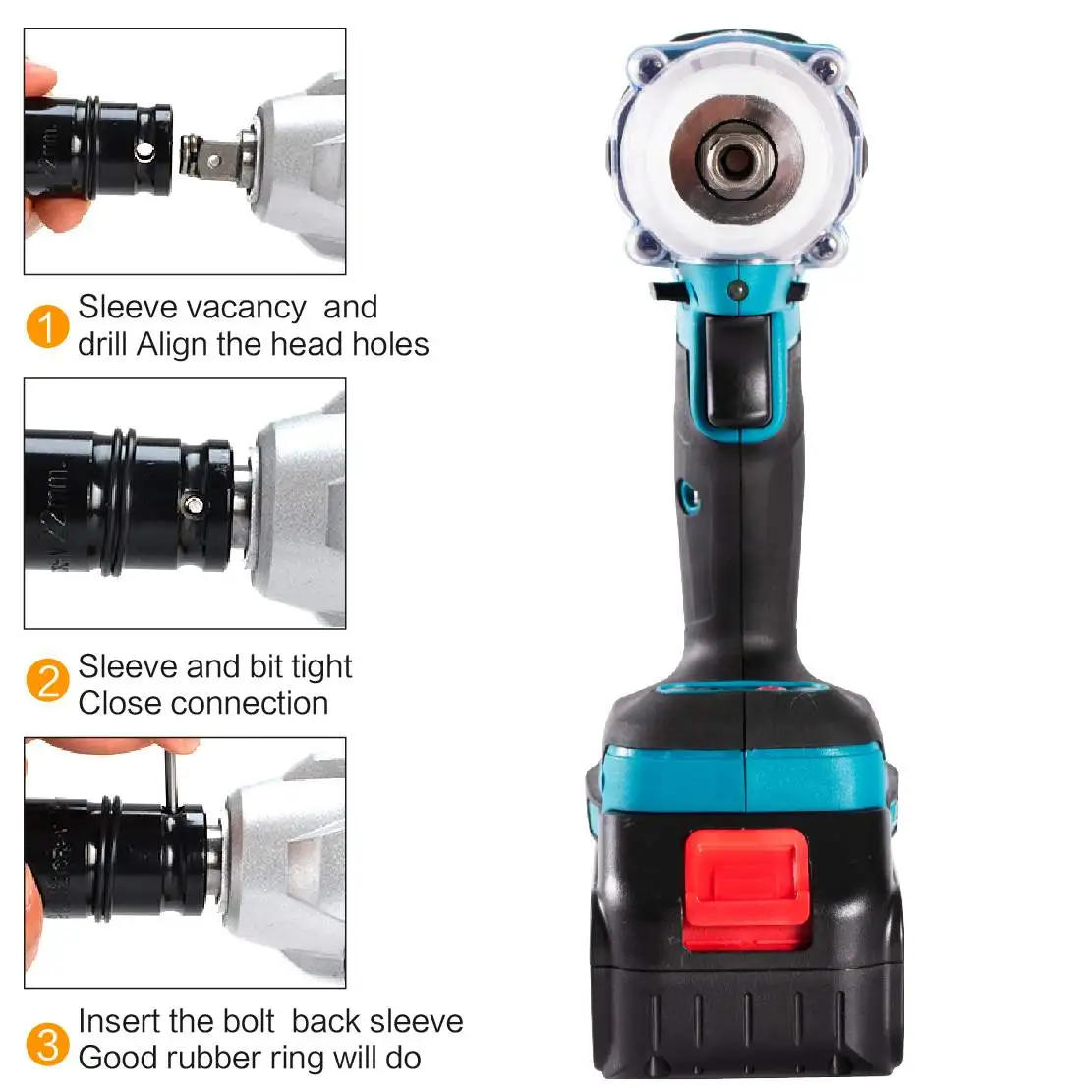 18V Cordless Electric Impact Wrench Motor 1/2\