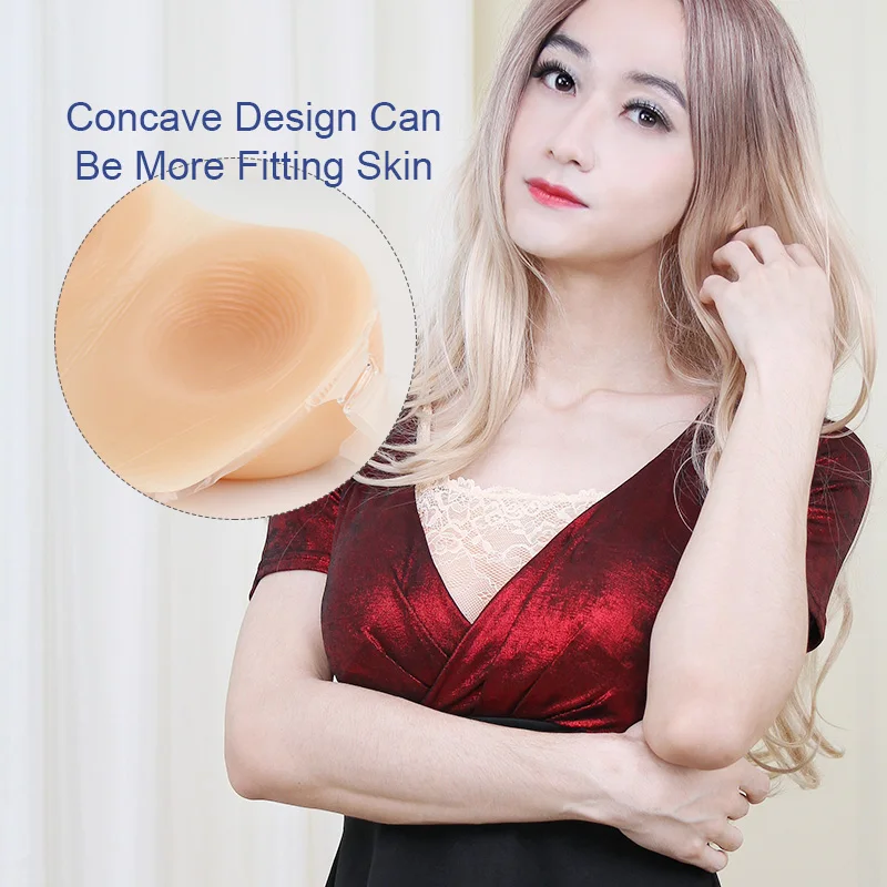 ONEFENG Silicone Breast for Transgender One-piece Style Highlight the Cleavage Artificial Prosthesis Being Beautiful 500-1500g