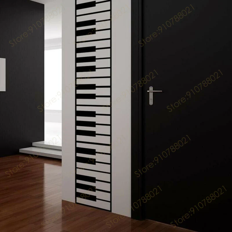 Modern Musical Instrument Decor Piano Keys Wall Decal Vinyl Art Interior Design Concert Music Room Sticker Wallpaper Murals S507