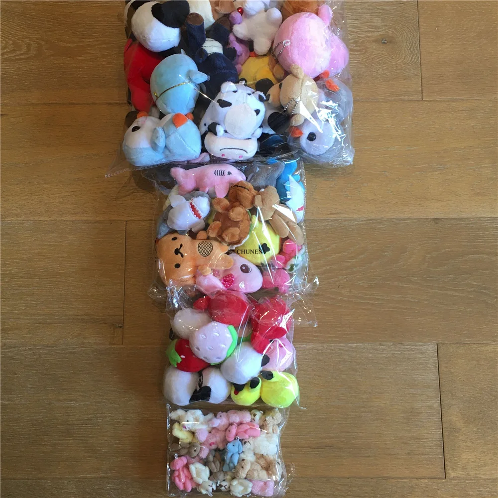 10PCS/LOT Mix 4-15CM Mix Random , Animals , Dog , Shark , Rabbit, Panda Plush Stuffed Toy