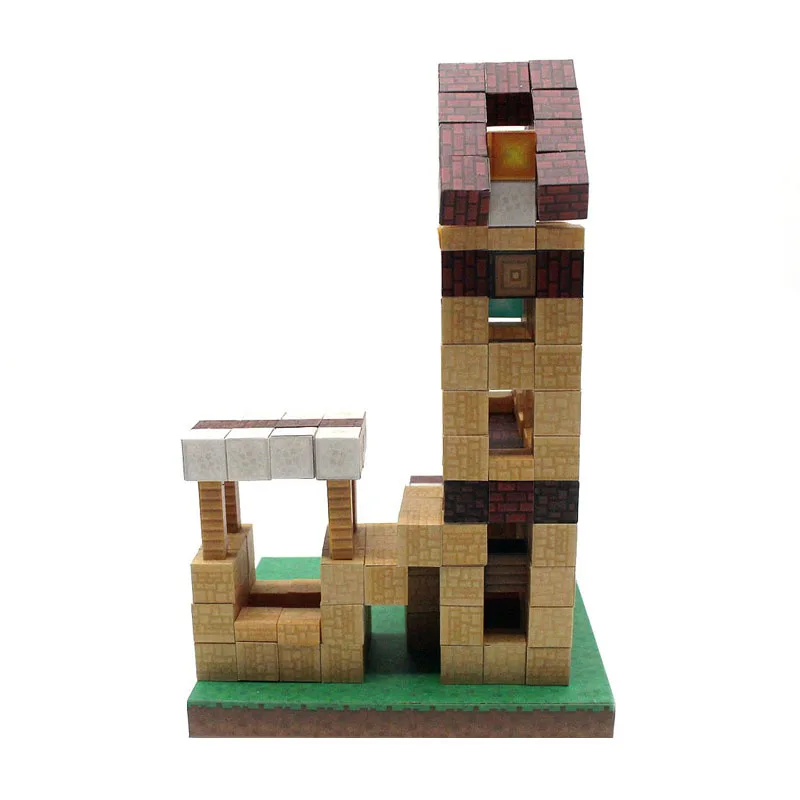 My World Magnetic Building Blocks Toy Sandstone Pavilion Diy Kit Toys Hobby Children Boys Kids Mini Blocks Bricks Friends Gift