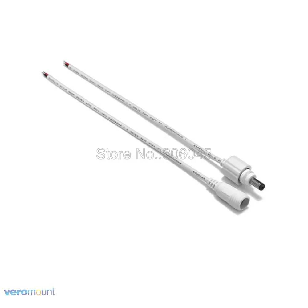 5pair IP66 Waterproof DC Power Connector 5.5 x 2.1mm Male Female Jack Plug Black White Transparent Wire Cord for LED Strip