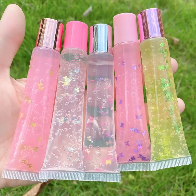 50pcs 10/15/20ml Lip Gloss Tubes Clear Empty Lip Balm Containers Refillable Soft Cosmetic Tubes For DIY Lip Gloss Travel