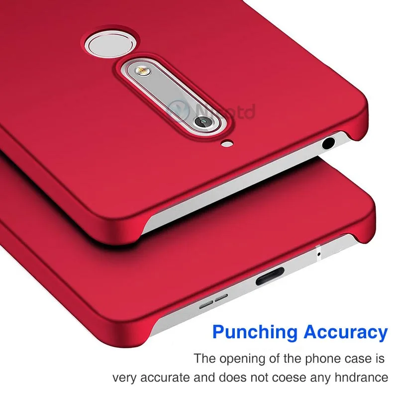 Luxury Plastic Matte Phone Case For Nokia 6.1 plus 5.1 3.1 2.1 Hard PC Cases Shockproof Back Cover for Nokia 8 7 6 5 bags