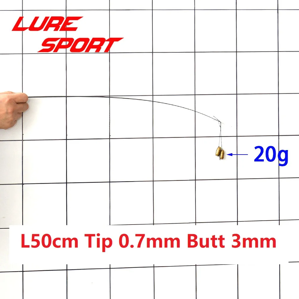 LureSport 솔리드 카본 로드 팁 블랭크, 페인트 로드, 건물 구성 요소 없음, 낚싯대 수리, DIY 액세서리, 4 개, 50cm