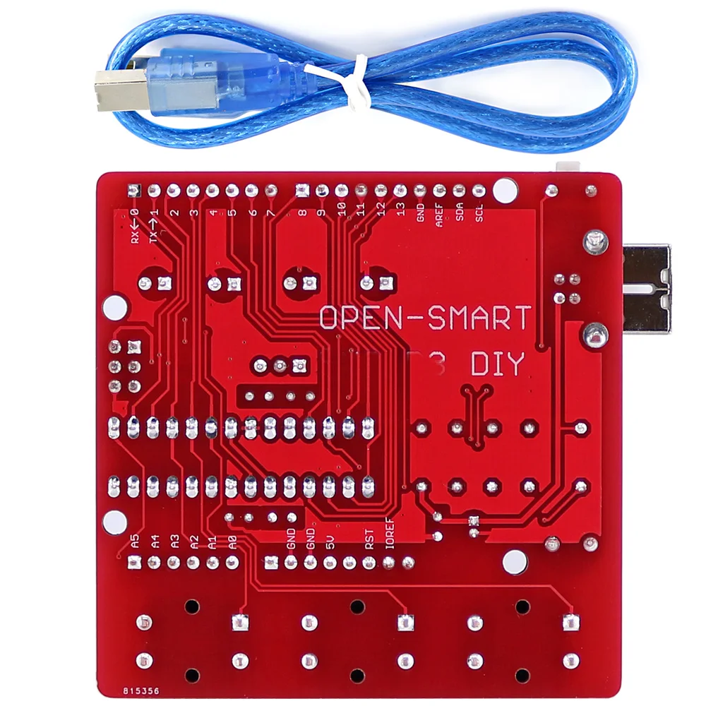 OPEN-SMART Red DIY ATmega328P Development Board Module CH340 Driver with Buzzer LED Button Compatible for Arduino