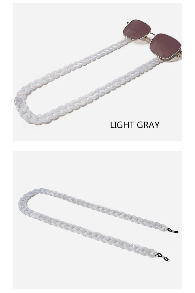 Mode Acryl Brillen Ketten Sonnenbrillen Schnur Anti-Rutsch-Sonnenbrille bänder hängen Ketten am Hals Brillen zubehör – Detail 27
