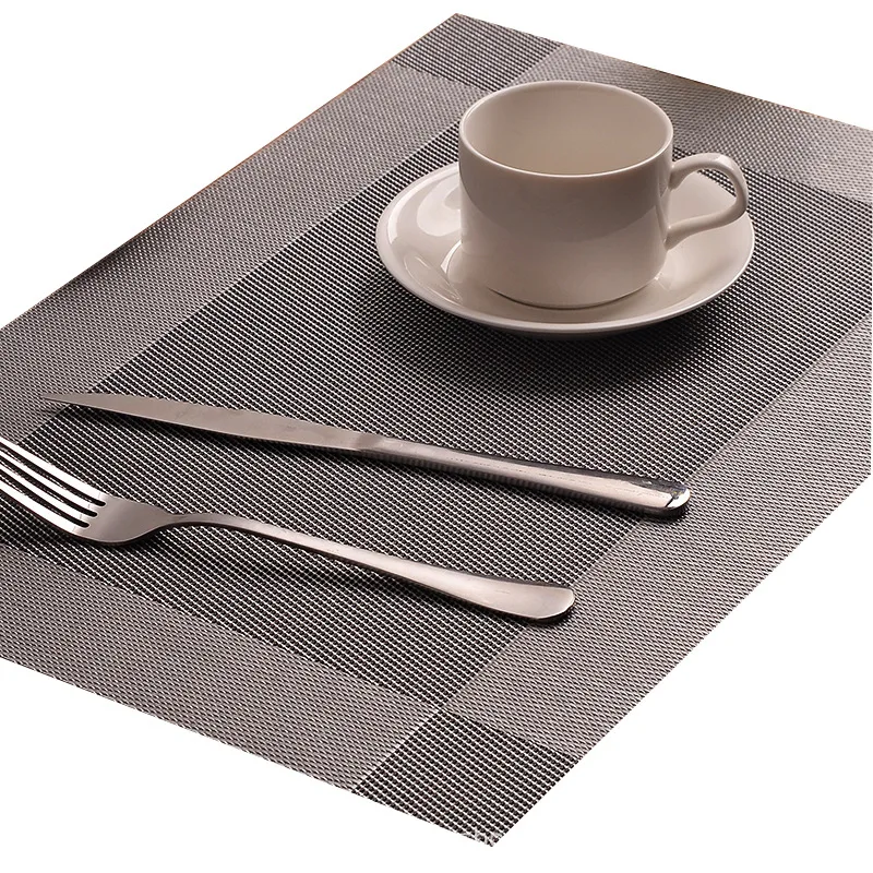 Beautifully PVC Washable Placemats for Dining Table Mat Non-slip Placemat Set In Kitchen Accessories Cup Coaster Wine Pad