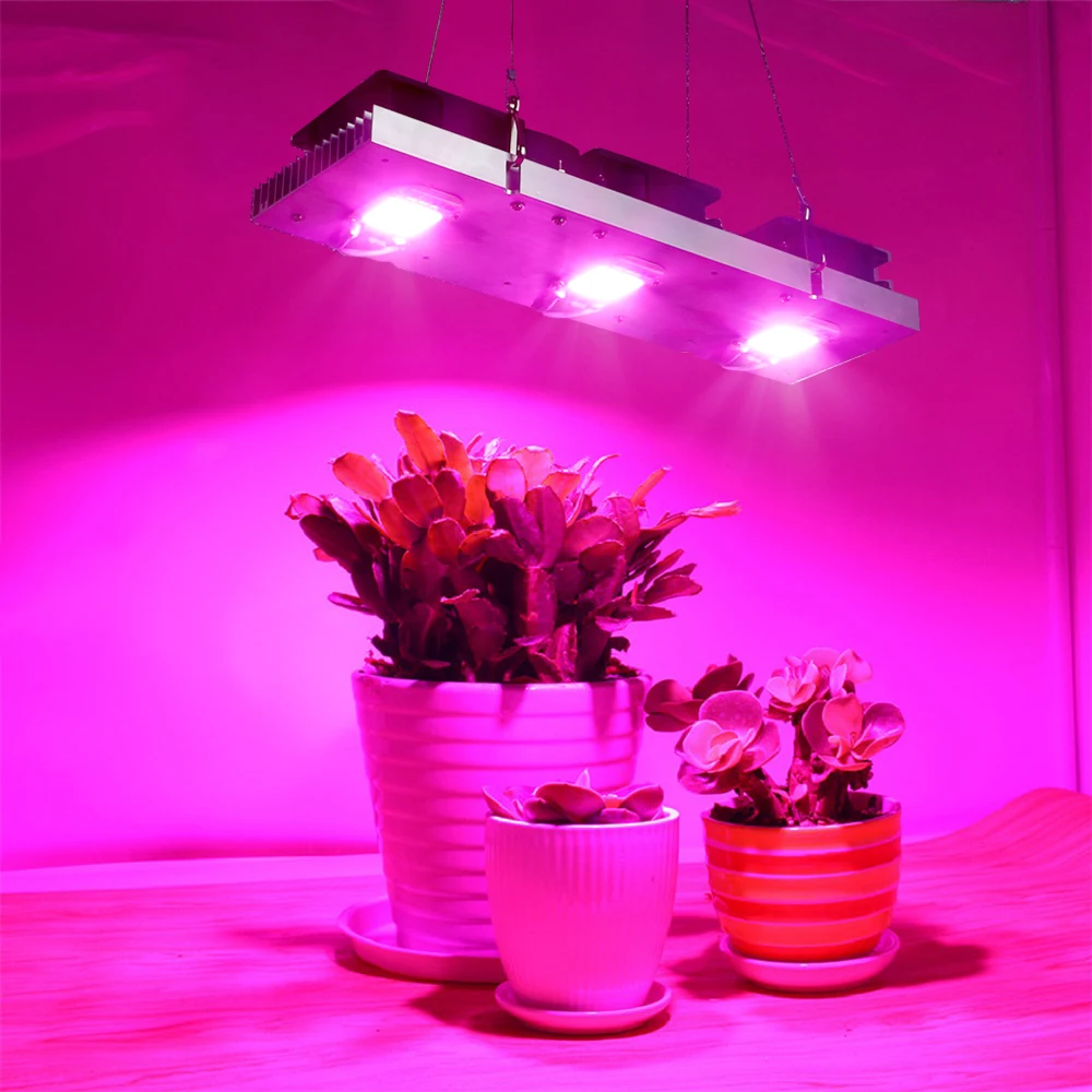 Full Spectrum COB LED Grow Lamps 50W 100W 150W 200W With Fan Plant Lighting for Greenhouse Hydroponics Seeds of Indoor Flowers