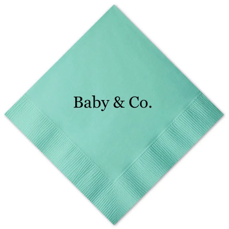 

personalized Napkins Baby Shower Naming Sip See Aqua with Black Print Baby Co Party Favor SHIP in 24 HOURS or less! Engagement