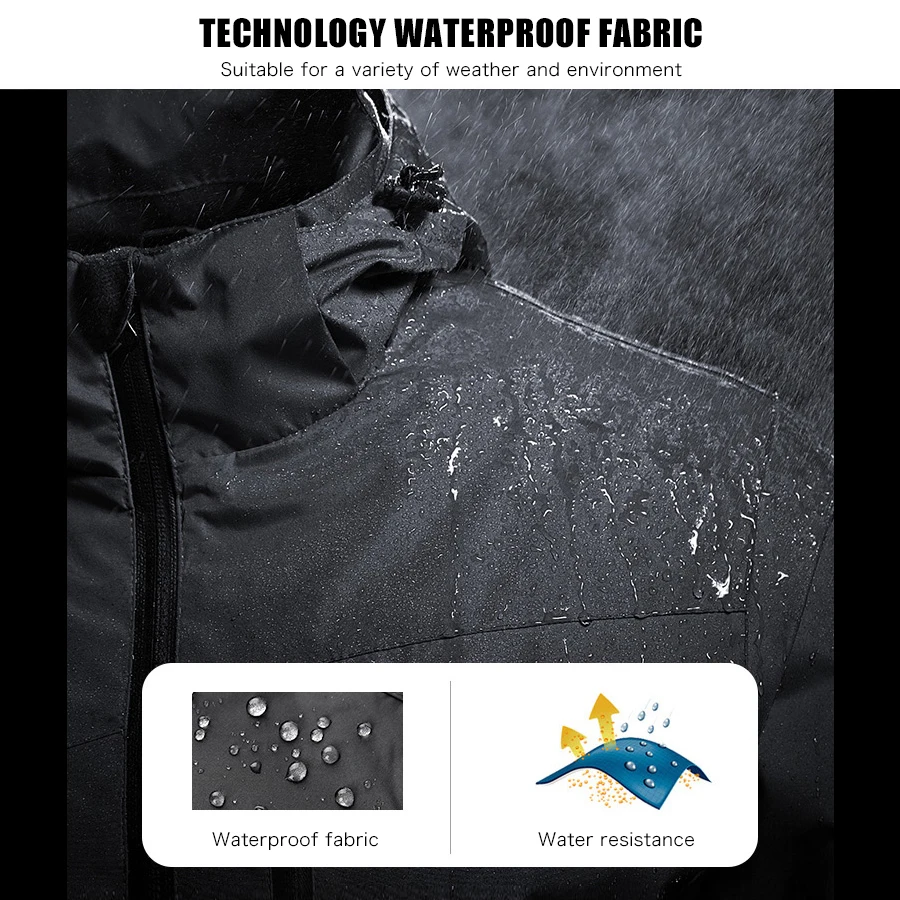 Imagem -05 - Queshark em Jaqueta de lã Térmica para os Homens à Prova de Vento Impermeável Softshell para Camping Caminhadas Outono e Inverno