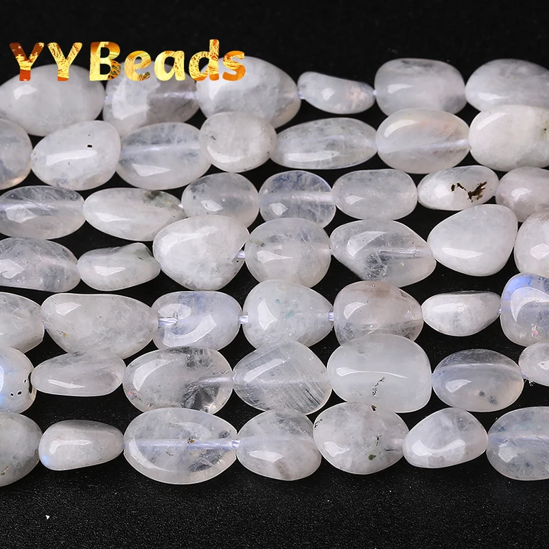 6x8mm Natural Irregular Blue Moonstone Beads Loose Charm Beads For Jewelry Making DIY Bracelets Necklaces For Women Accessories image 2