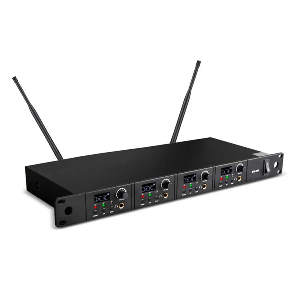 Paulkitson EM-D04 4 канала Беспроводной в ухо монитор Системы UHF подойдет как для повседневной носки, так IEM Системы этап мониторинга для живой звук