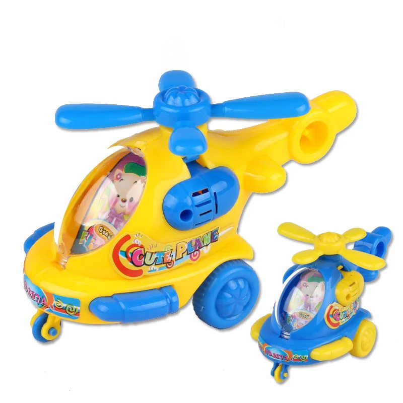 1Pcs Classic Cartoon Rope Helicopter Children Entertainment Wind-up Toys Cute Rotating Propeller Vehicles Toy