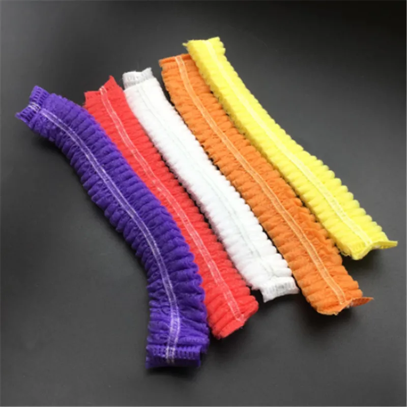 20 Pcs Disposable Hair Net Caps Elastic Anti-Dust Hats Head Cover Factory Workwear Food Catering Kitchen Disposable Caps