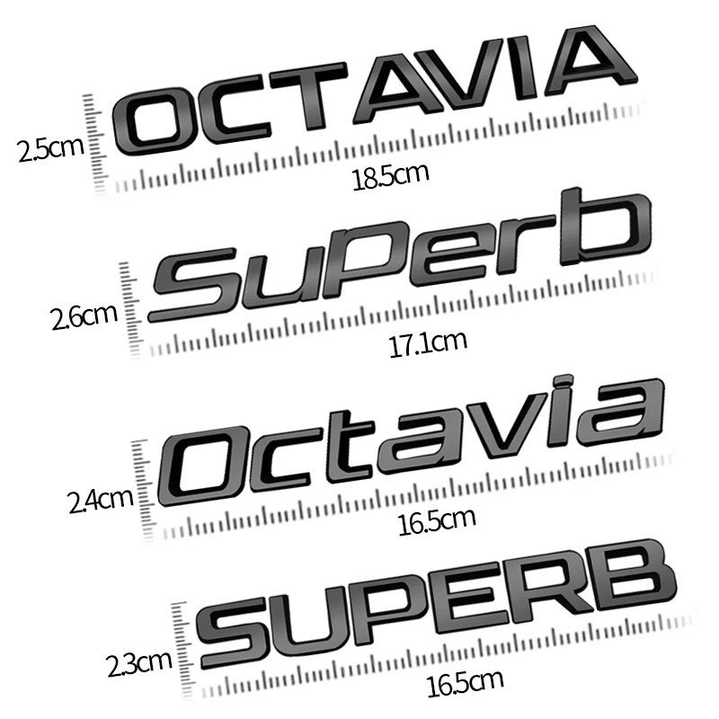 Car-Styling Metal Emblem Bright Black Badge For Skoda Laurin & Klement 4x4 Yeti Octavia Superb Fabia Kamiq Karoq Kodiaq Rapid