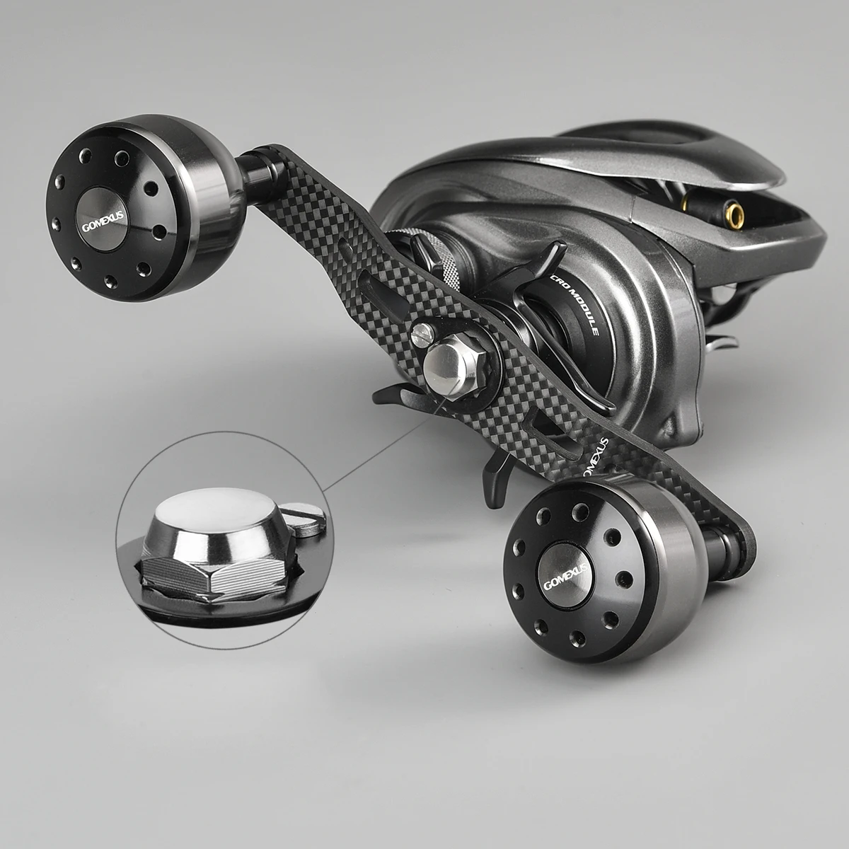 Gomexus Power Carbon Handle 105mm For Shimano Ocea Calcutta Conquest 300 400 Abu Garcia Kastking Baitcasting Reel