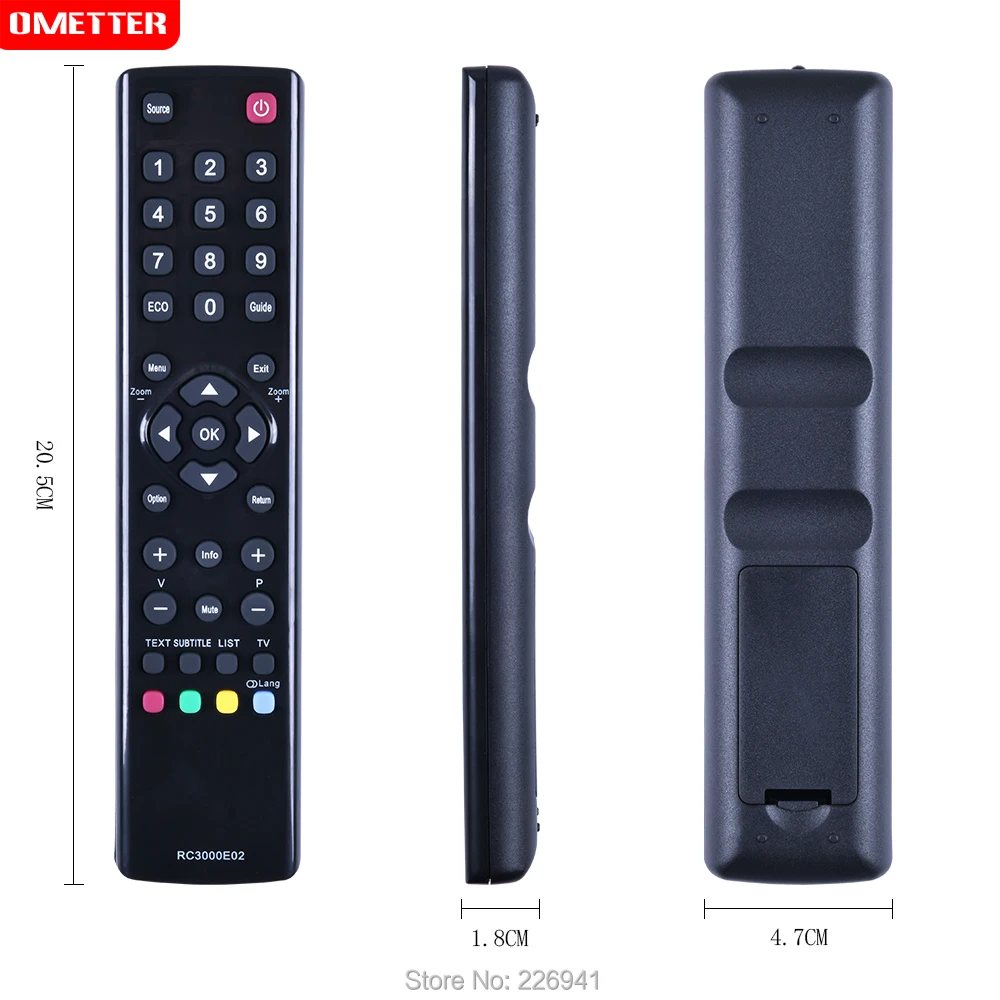 Universal TV Remote Control Replacement for TCL RC3000E02 LED LCD TV Remote Control