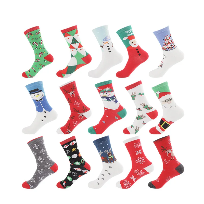 

1 Pair Women Socks Casual Winter Christmas Socks David's Deer Cotton Cartoon Keep Warm Cute Lady Girls Sock Christmas Gift 2020