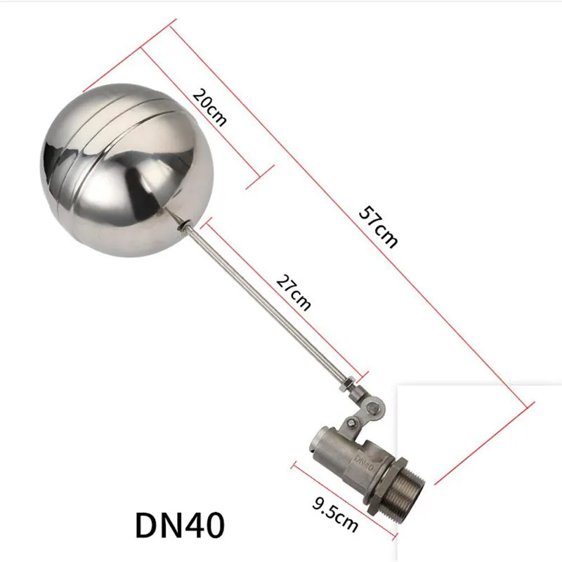 

Floating Valve Large DN40 Cold and Hot Water Tank Liquid Level Regulator Stainless Steel Free Shipping