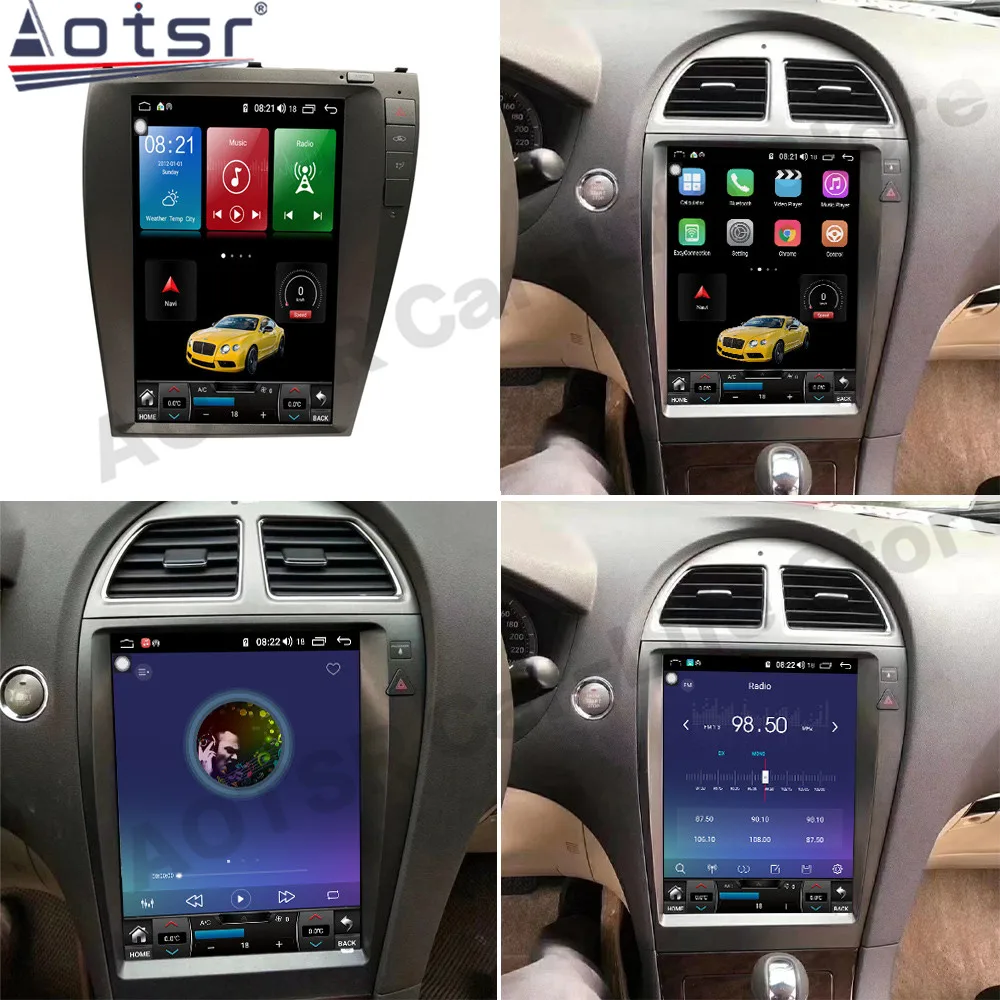 8+256G Tesa- Screen Android 12 Multimedia Radio For Lexus ES ES240 ES350 2006 2007 2008 2009 2010 2011 2012 GPS Player Head Unit