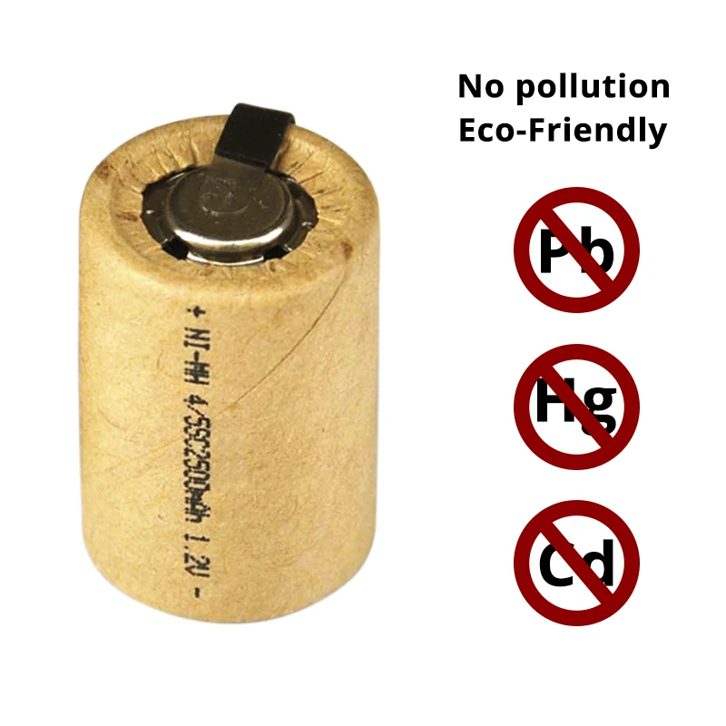 4-20PCS Ni-MH Rechargeable Battery 4/5SC 1.2V 2500mAh Sub C SC battery for DIY Power Tools battery Flashlight headlamp Batteries