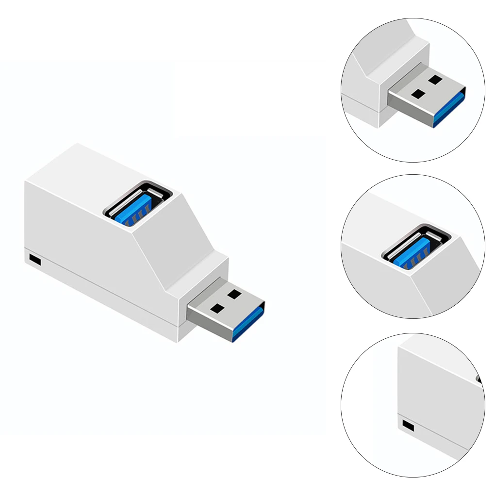 Brand New Universal Mini 3 Ports USB 2.0/3.0 Hub Laptop PC High Speed Data Transmission USB Splitter Adapter
