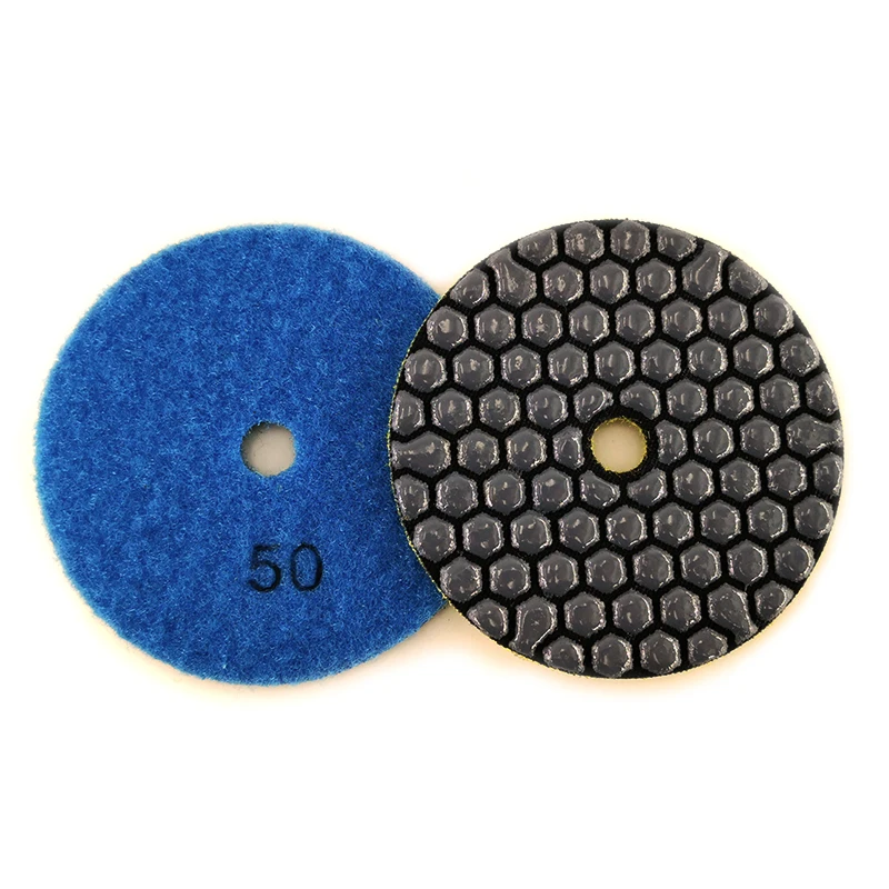 Imagem -04 - Rijilei-almofadas de Polimento de Diamante para Mármore de Granito Disco de Lixar tipo Sharp Dry Pad Pedra Pol 100 mm Pcs