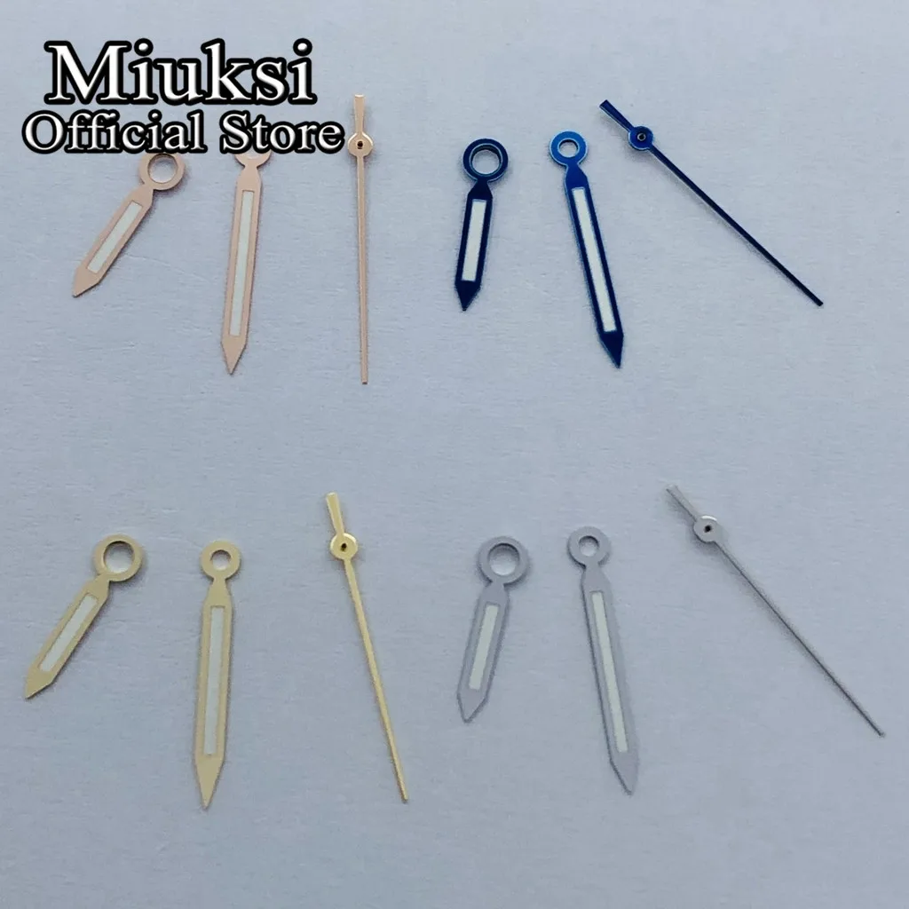 Miuksi Silber Blau Gold Uhrenzeiger Grüne Leuchtzeiger Passend für NH35 NH36 ETA 2824 2836 Miyota 8205 8215 821A DG2813 3804 Uhrwerk – Detail 1