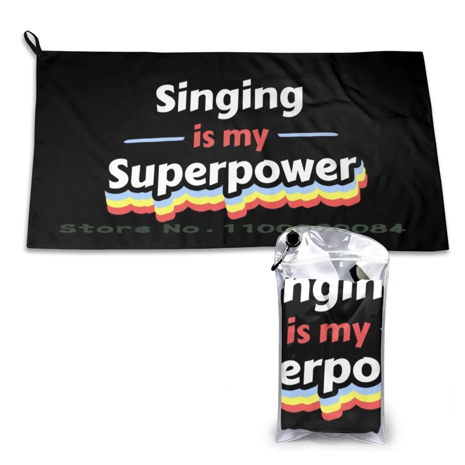 Singing Is My Superpower Quick Dry Towel Gym Sports Bath Portable Patterns Pottery Amazigh Kabyle Carpet Z Imazighen Free Man