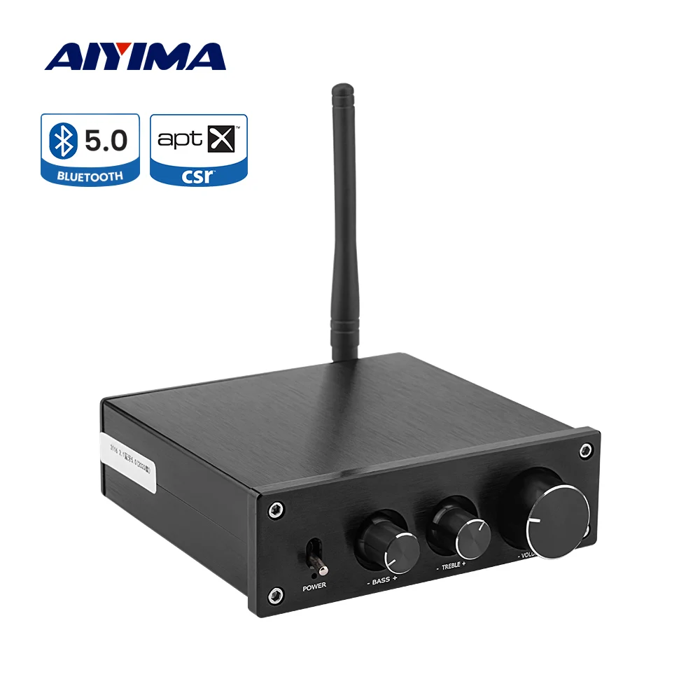 

AIYIMA TPA3116 Class D Power Amplifier APTX QCC3008 Bluetooth 5.0 Amplificador Audio 2.1 Channel 50Wx2+100W Subwoofer Amplifier