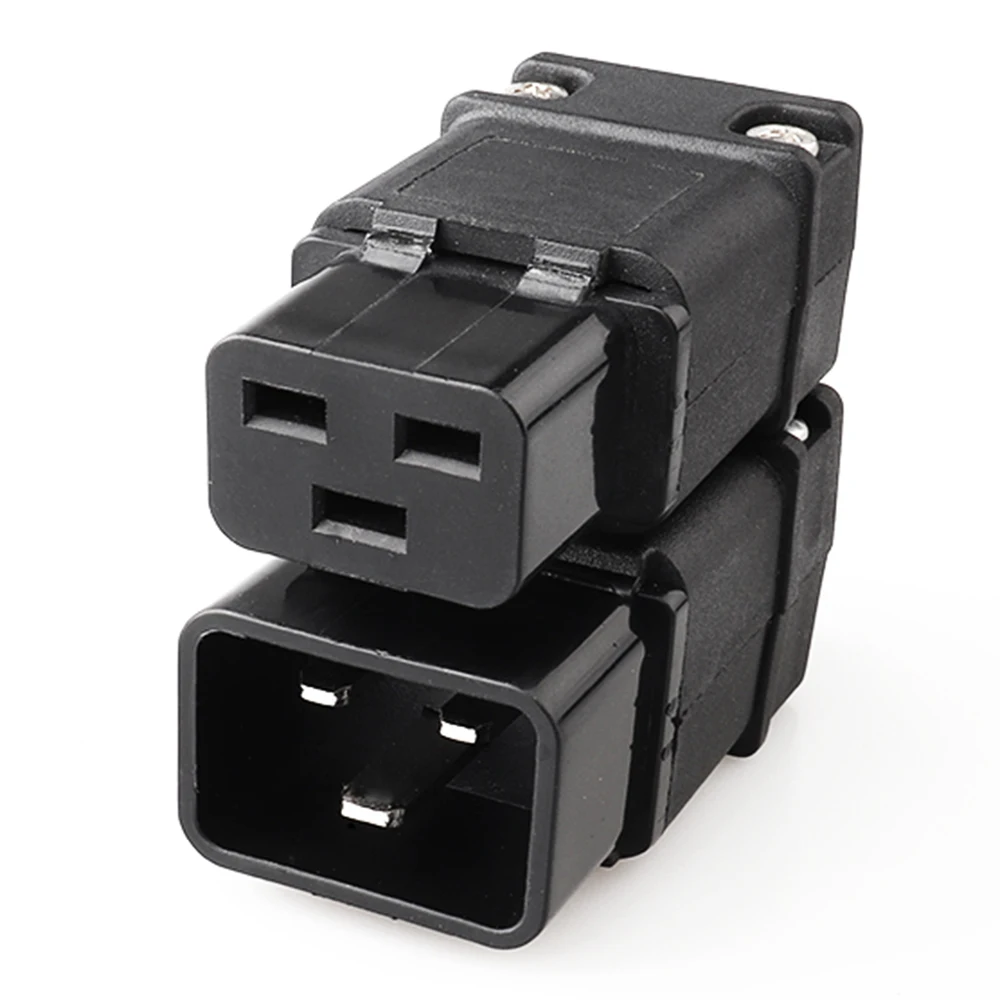 LZ-20-T1/T2 Hot Selling 16A 250V Black IEC C19 C20 Male Plug Rewireable DIY Power 3-pin Socket