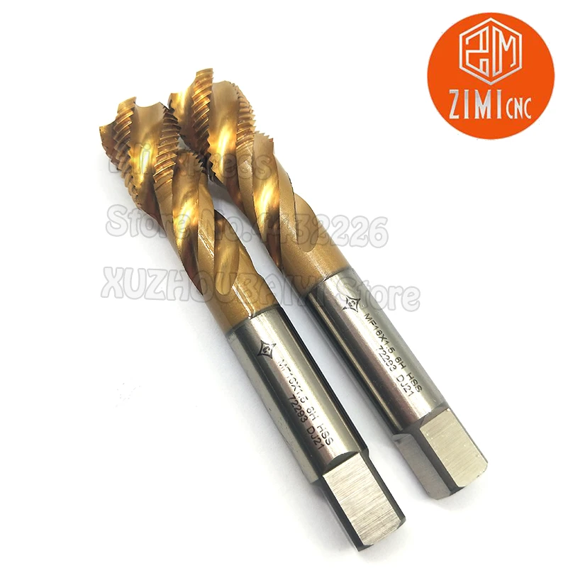 Imagem -02 - Thread Tap M16x1.5 Torneira Broca Espiral Sulco Rosqueamento Máquina Titanium-chapeado Torneira para Processamento de Aço Inoxidável