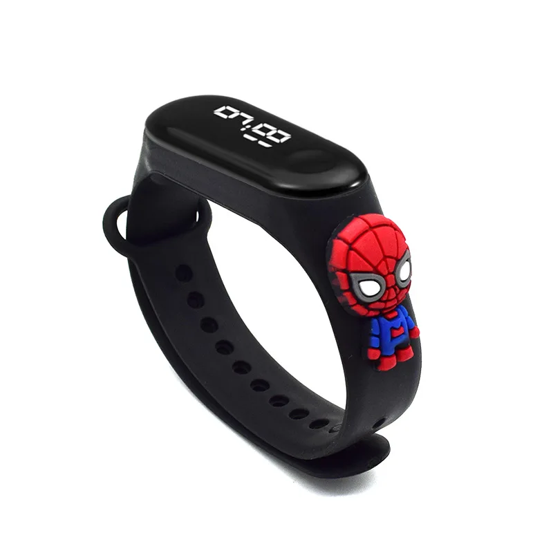 Marvel Kinder digitale uhr Spiderman iron Man Mickey Minnie LED sport uhr Casual Silikon kinder Uhr Uhr Armband