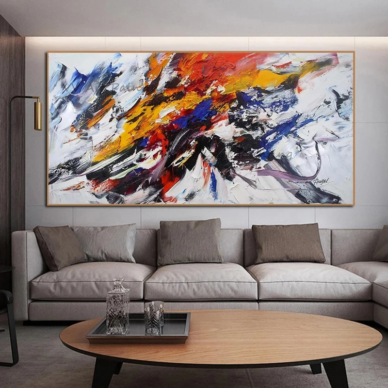 

The Palette Drawing Latest Handmade Abstract Oil Painting Canvas Picture Brush Artwork Knife Art For Hotel Living Room Decor