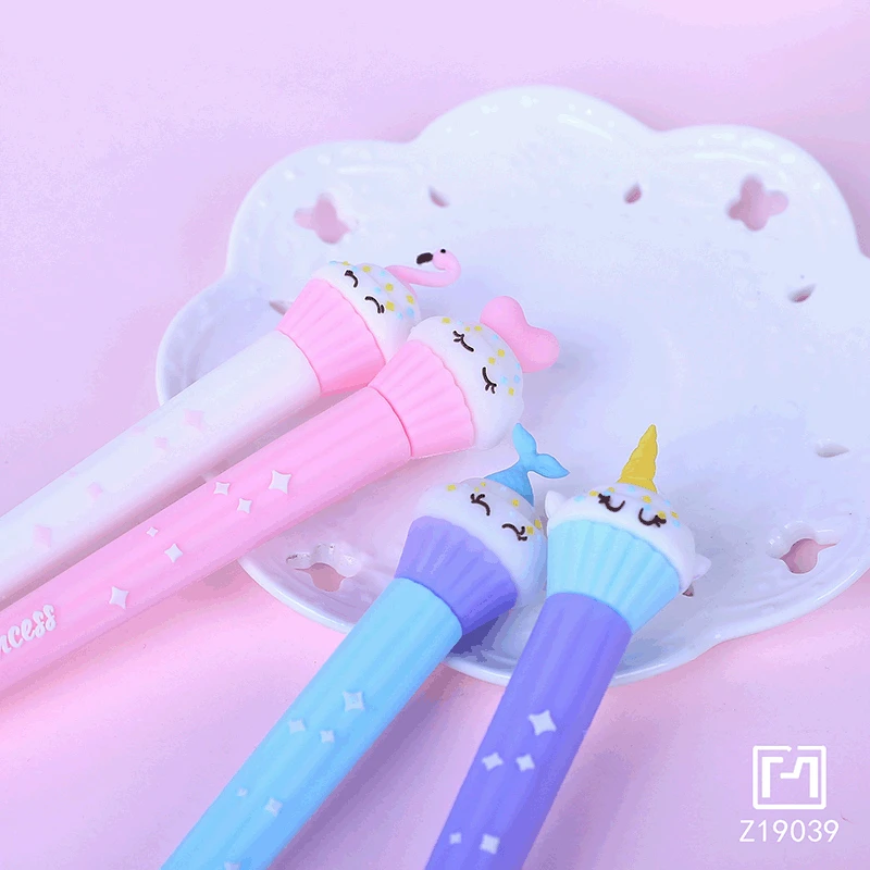 

16pcs Office supplies student stationery princess style neutral pen silicone glue pen fresh and lovely 0.5 student