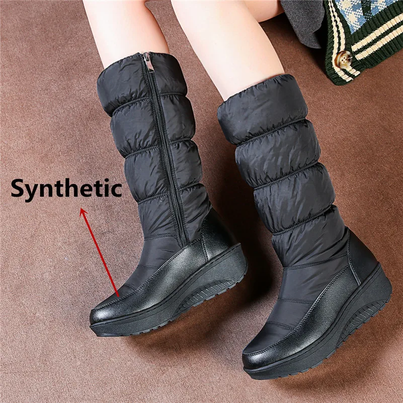 FEDONAS Women Mid-calf Boots 2025 New Winter Keep Long Warm Round Toe Female Snow Boots Side Zipper Platforms Casual Shoes Woman