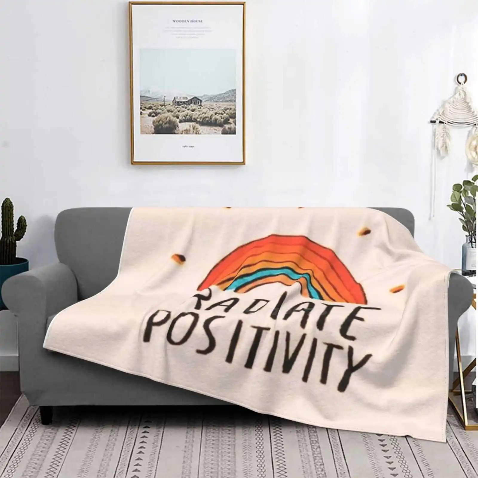 Radiate Positivity Phone Case New Selling Custom Print Flannel Soft Blanket Vibe Saying Quote Inspirational Summer Vsco