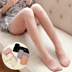 3 Pcs/lot New No Box Nine Fresh Female Floral Flower Colorful Thin Pantyhose Candy Color Women's Clothing Hosiery Tights Spendex