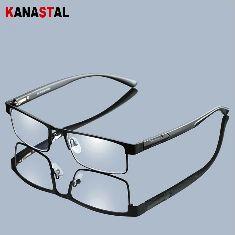 Men Women Reading Glasses Non Spherical 12 Layer Coated Lenses Vintage Metal Frame Business Hyperopia Prescription Eyewear +4.0