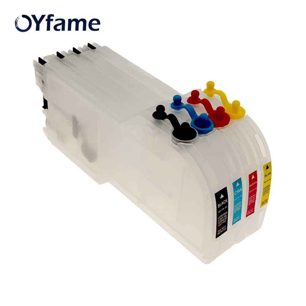 OYfame LC11 Cartridge LC38 LC11 LC61 LC65 LC67 LC980 Ink Cartridge For Brother DCP-J140W DCP-145C DCP-165C DCP-185C 195 Printer
