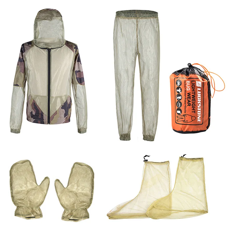 Chaqueta pesca unisex con capucha malla y repelente mosquitos - imagen 5