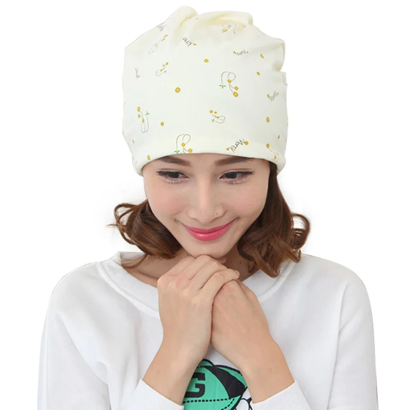 New fashion spring and summer months hat windproof hair care multifunctional flower cartoon pile pile hat soft and comfortable