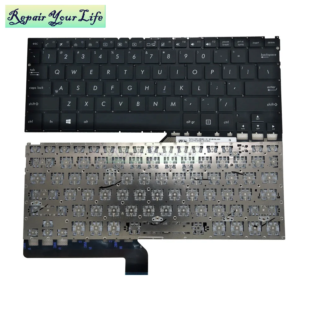 US computer keyboard backlight for ASUS ZenBook UX360 UX360UA UX360U Q324UA notebook pc keyboards English qwerty 0KN1 351HE13