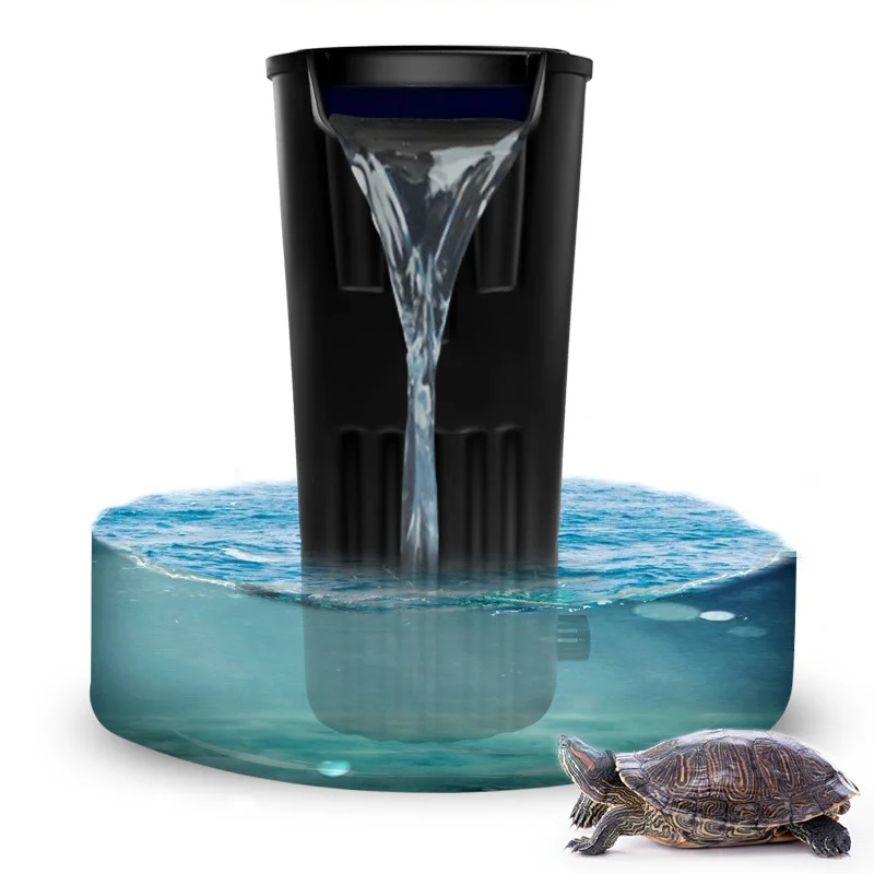 

Turtle Filter Tank Low Water Level Shallow Water Small Fish Tank Waterfall Type Silent Built-in Water Purifier Turtle Pump