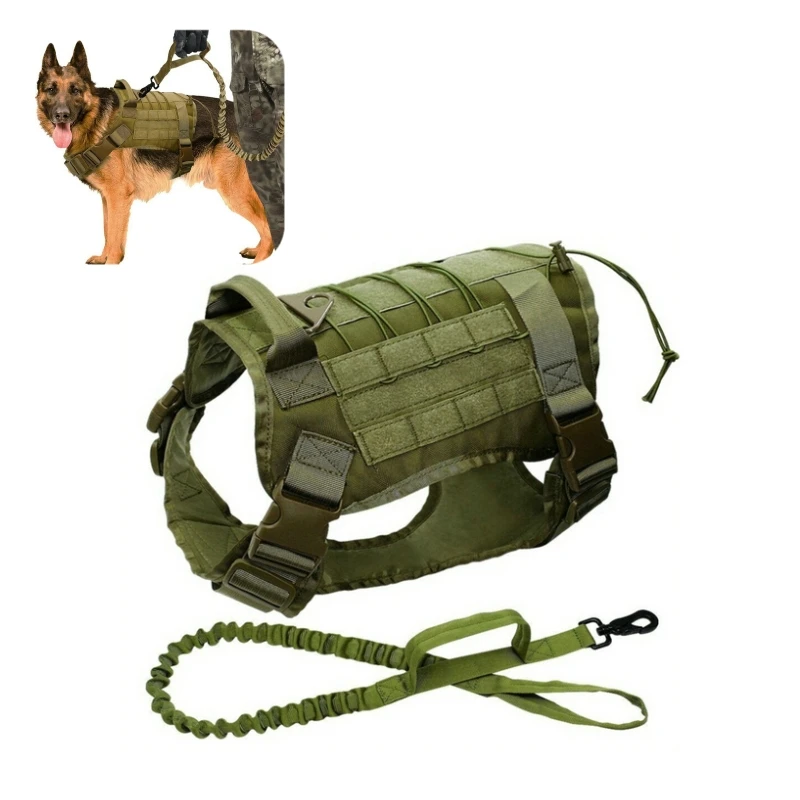 

M/L/XL Tactical Dog Vest set Breathable Vest Working Pet Dog Durable Nylon Vest Kit Adjustable Size Training Dog Vest And Leash