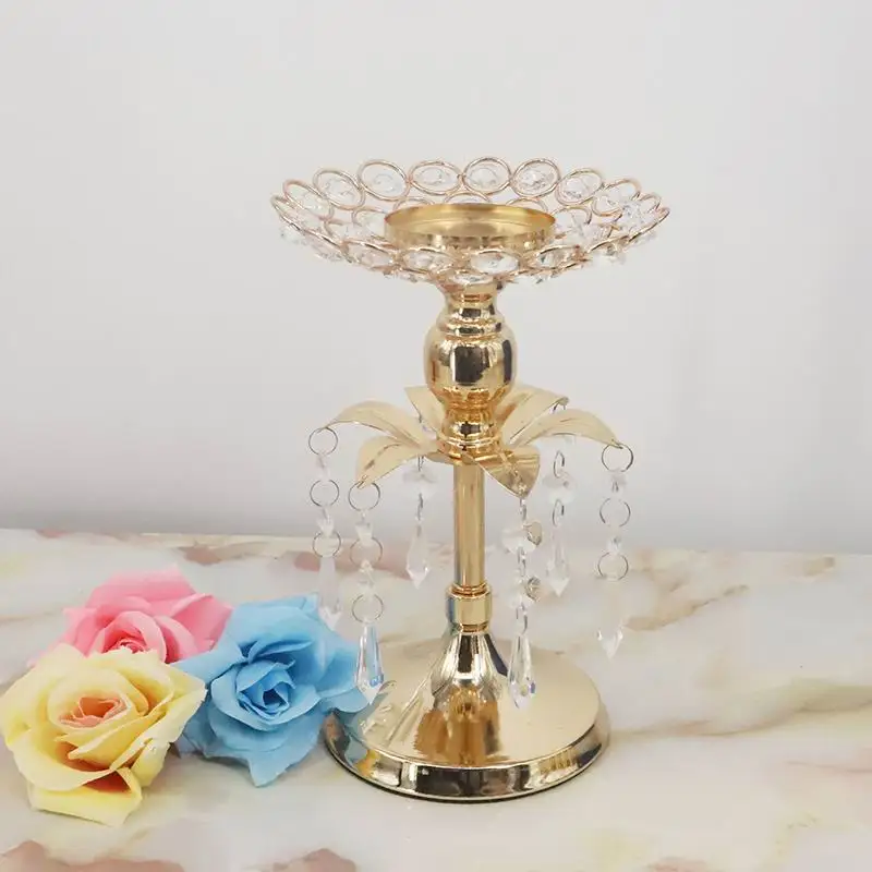 PEANDIM złota świeca kryształowa uchwyt ślubny stół dekoracyjny Centerpieces Candelabra Birthday Party wazon na kwiaty uchwyt Home Decor